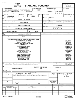 New York Standard Voucher F11S017