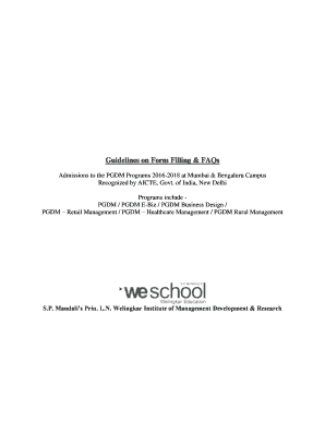 PGDM Admission Application Form