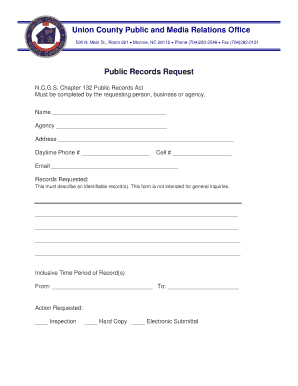 Public Records Request Form