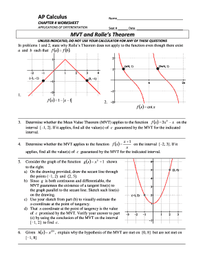 AP Calculus Worksheet