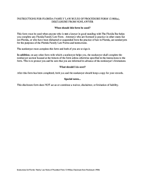 Florida Nonlawyer Disclosure Form