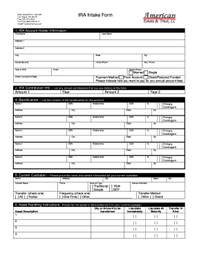 IRA Intake Form