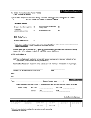 E-Trading Account Request Form
