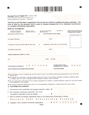 Georgia Form IT-QEE-TP1