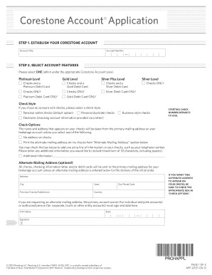 Corestone Account Application Form