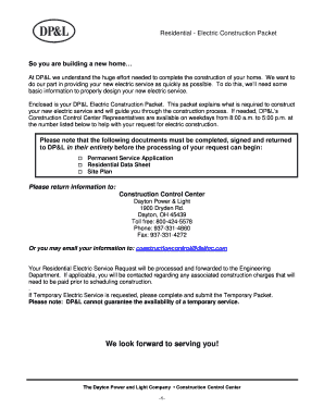 Residential Electric Construction Packet