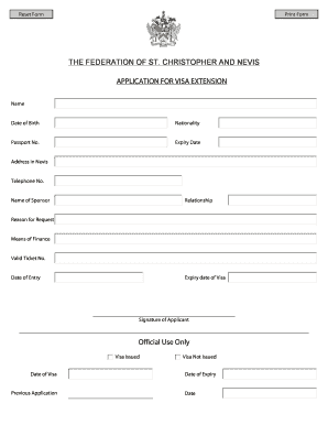 Visa Extension Application