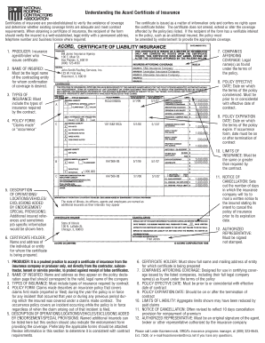 Certificate of Insurance