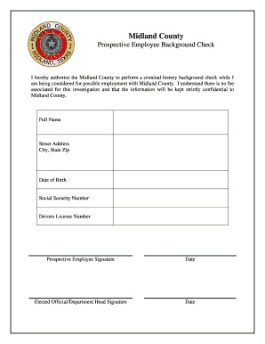 Midland County Employment Application