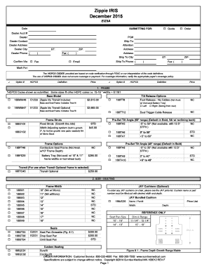 Zippie Iris Wheelchair Order Form
