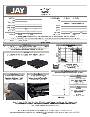 JAY Zip TM Cushion July 2014 - Sunrise Medical
