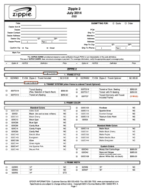 Zippie 2 Order Form