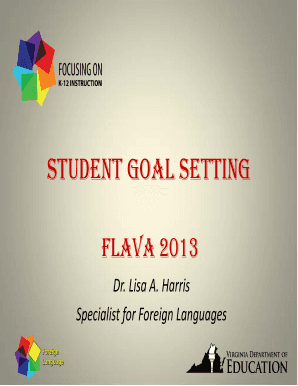 Student Goal Setting Form
