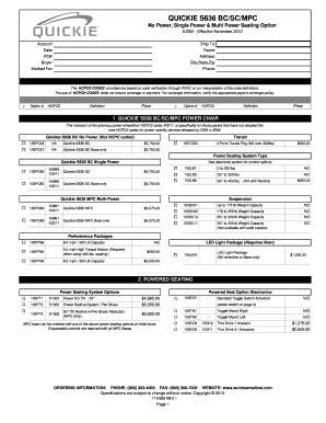 Sunrise Medical Order Form