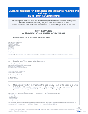 Patient Participation DES Action Plan Template