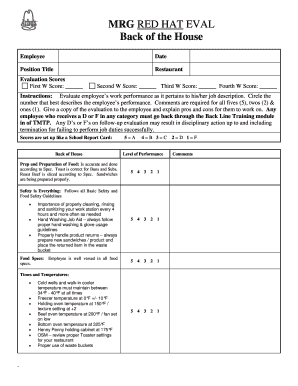 Employee Performance Evaluation Form