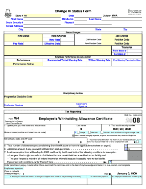 Employee Status Change Form