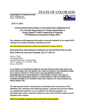 Invitation for Consultant Services - Colorado Department of bb