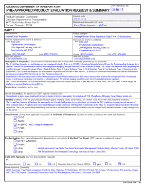 Parental consent letter - COLORADO DEPARTMENT OF TRANSPORTATION PREAPPROVED PRODUCT EVALUATION REQUEST &amp