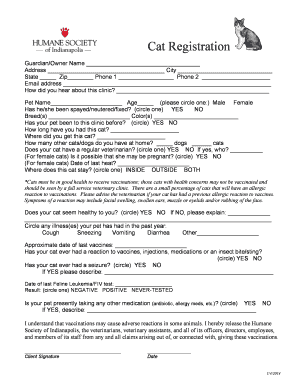 Cat Registration Form