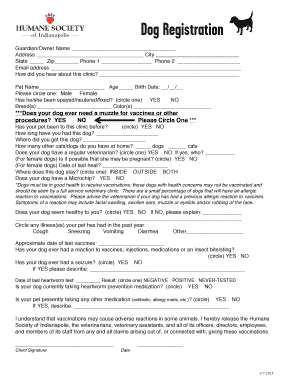 Dog Registration Form
