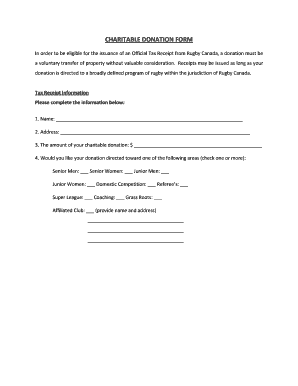 Charitable Donation Form