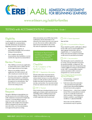 AABL Accommodations Application Form