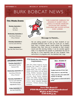 Cgs certificate - SEPTEMBER 1-5 WEEKLY UPDATE BURK BOBCAT NEWS