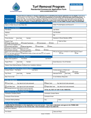 Turf Removal Program Application Form