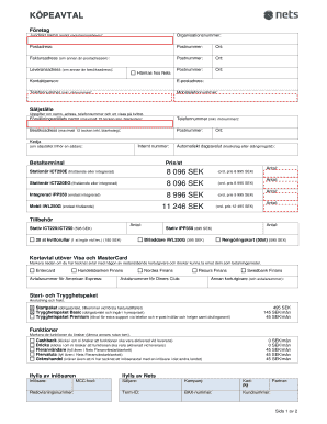 Swedish Payment Terminal Purchase Agreement