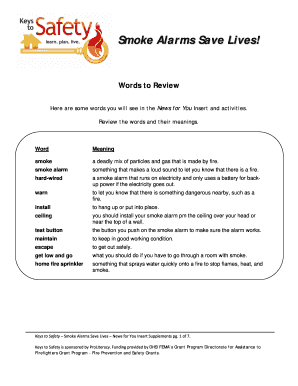 Smoke Alarms Safety Activity Booklet