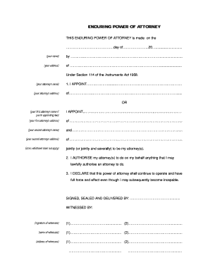 Enduring Power of Attorney
