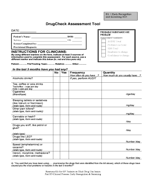 DrugCheck Assessment Tool