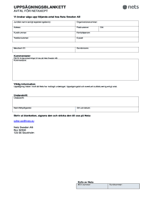 Termination Agreement for Netaxept Service