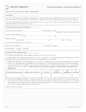 Stretch 403(b) Beneficiary Designation Form