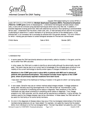 Informed Consent for DNA Testing