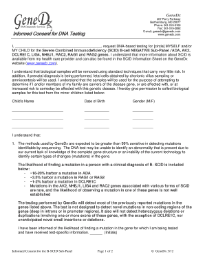 Informed Consent for DNA Testing