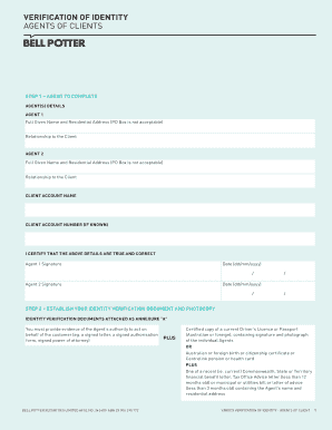 Verification of Identity for Client Agents