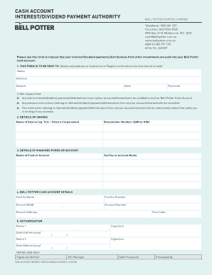 Interest Dividend Payment Authority