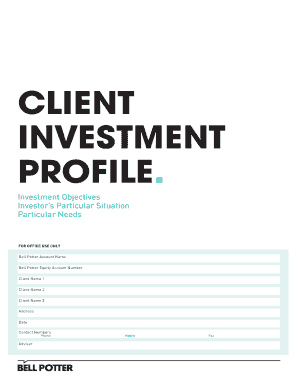 Client Investment Profile Form