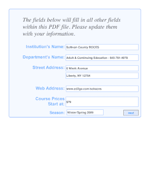 Online Course Registration Form