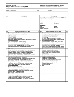 Public Health Infrastructure Facilities Assessment Form