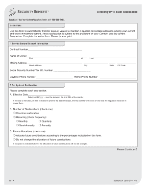 Investment Asset Reallocation Form
