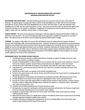 Memorandum of Understanding for Career Coaches