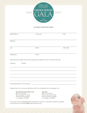 In-Kind Donation Form