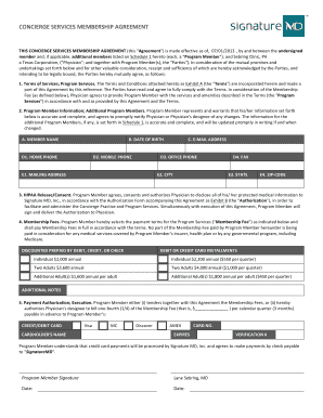 Concierge Services Membership Agreement