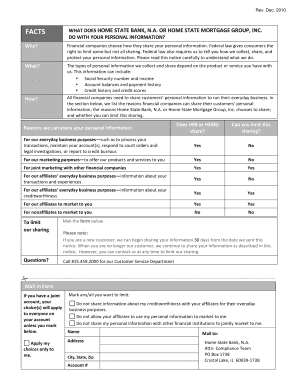 Home State Bank Privacy Notice