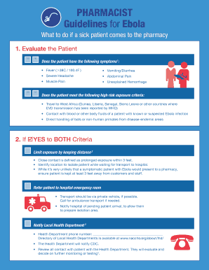 Pharmacist Guidelines for Ebola