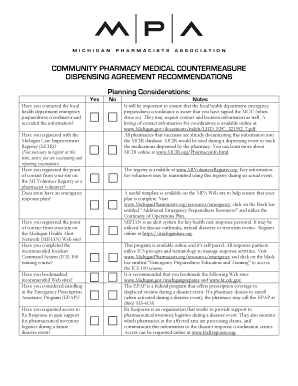 Community Pharmacy Medical Countermeasure Dispensing Agreement