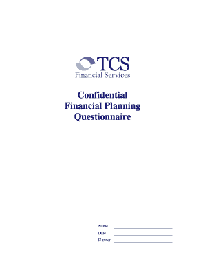 Confidential Financial Planning Questionnaire